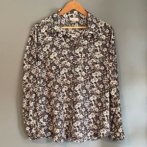 LOFT Flower Print Blouse